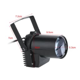 U'King 2PCS Mini LED Pinspot Beam Spotlight 5W Super Bright Lamp White Light Stage Lighting Effect for DJ Disco Party Bar Xmas
