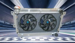 For Mazda R100 / Familia Rotary 1000 1200 1300 10A /12A Aluminum radiator & FANS