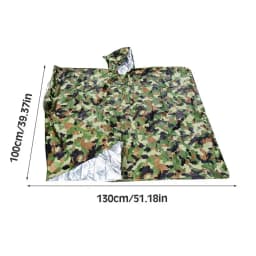 Emergency Water Proof Raincoat Aluminum Film Disposable Poncho Cold Insulation Rainwear Blankets Survival Tool Camping Equipment