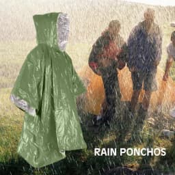 Emergency Water Proof Raincoat Aluminum Film Disposable Poncho Cold Insulation Rainwear Blankets Survival Tool Camping Equipment