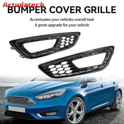 Artudatech 2PCS Front Bumper Fog Light Lamp Cover Bezel Grille fit for Ford Focus 2015-2018 2016 2017