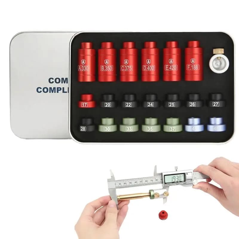 Headspace Gauge Comparator Kit Aluminum Bullet Comparator Kit With 14 Inserts And 6 Bushings for Reloading Equipment