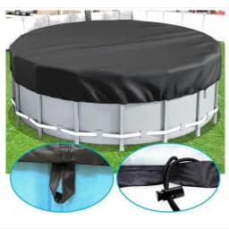 8/10/12FT Round Swimming Pool Covers ForAbove Ground Pools Hot Tub Cover Solar Covers Heavy Duty Tear Resistant Pool Cover