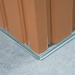 9 X 6ft Garden Shed Storage with Sliding Doors, Metal Tool House, Light Brown