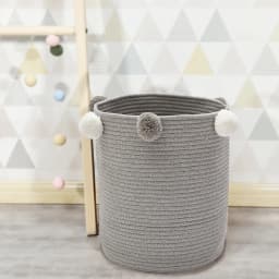【Lifeideas】Cotton Woven Clothes Storage Basket Laundry Basket Foldable Dirty Clothes Sundries Toys Storages Organizer
