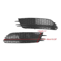 Artudatech 2PCS Front Fog Light Cover Bezel Grill Grille Fit for Audi A6 4G C7 2012-2015