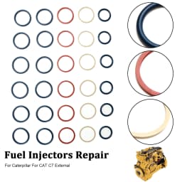 Artudatech 6PCS Fuel Injectors Seal O-Ring Kit Fit Caterpillar C7 Fit CAT C7 External