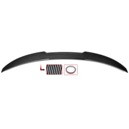 Rear Tail Wings For 2021-2024 BMW G26 430i Gran Coupe i4 M4 Style Highkick Trunk Spoiler Carbon Fiber Look Magickit