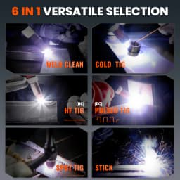 HITBOX TIG200Pro Cold Welding Machine 6 in 1 MMA HF Pulse TIG Welder Automatic Semi-automatic 220V IGBT Inverter