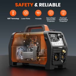 HITBOX TIG200Pro Cold Welding Machine 6 in 1 MMA HF Pulse TIG Welder Automatic Semi-automatic 220V IGBT Inverter