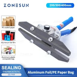 LOCAL DELIVERY ZONESUN ZS-FKR200C Handheld Sealer For Mylar/Aluminum Bags 0-250℃ Adjustable Temperature