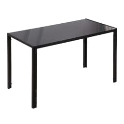 HOMCOM Modern Rectangular 4 Seater Dining Table with Tempered Glass Top
