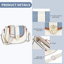 Elegant PU Leather Crossbody Bag for Women - Zip Closure & Contrast Colours, Modern Shoulder Bag for Travel & Shopping