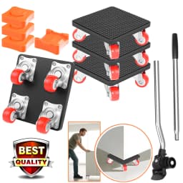 DayPlus Moving Furniture Dolly Connectable 441lbs 200kg Capacity Heavy Duty 4 Wheels Roller Cart for Moving Furniture Transport