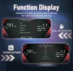 BONROAD 1920*720P Wireless CarPlay Android Auto Mirrorlink Airplay LCD Digital Dashboard Panel Cluster For BMW 3 Series E90 E91 E92 Car Auto Instrument Speedometer Virtuele Cockpit Voor