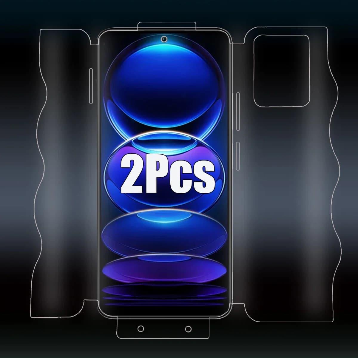 2pcs 360° Full Body Cover Screen Protector For Xiaomi Redmi Note 14 12 13 11 pro Plus 12pro+ 13pro+ Soft Hydrogel Gel Film