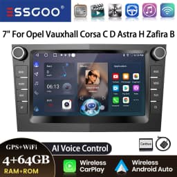7" Android 14 Car Stereo For Opel/Vauxhall Corsa D Astra H Zafira Vivaro Zafira Combo Signum Tigra Carplay GPS NAVI AI Voice RDS