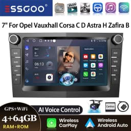 7" Android 14 Car Stereo For Opel/Vauxhall Corsa D Astra H Zafira Vivaro Zafira Combo Signum Tigra Carplay GPS NAVI AI Voice RDS