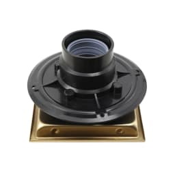 Square Shower Drain Tile Insert Anti Odor Stainless Steel Floor Drain Kit With Removable Grate Cover Hair Strainer Black Gold