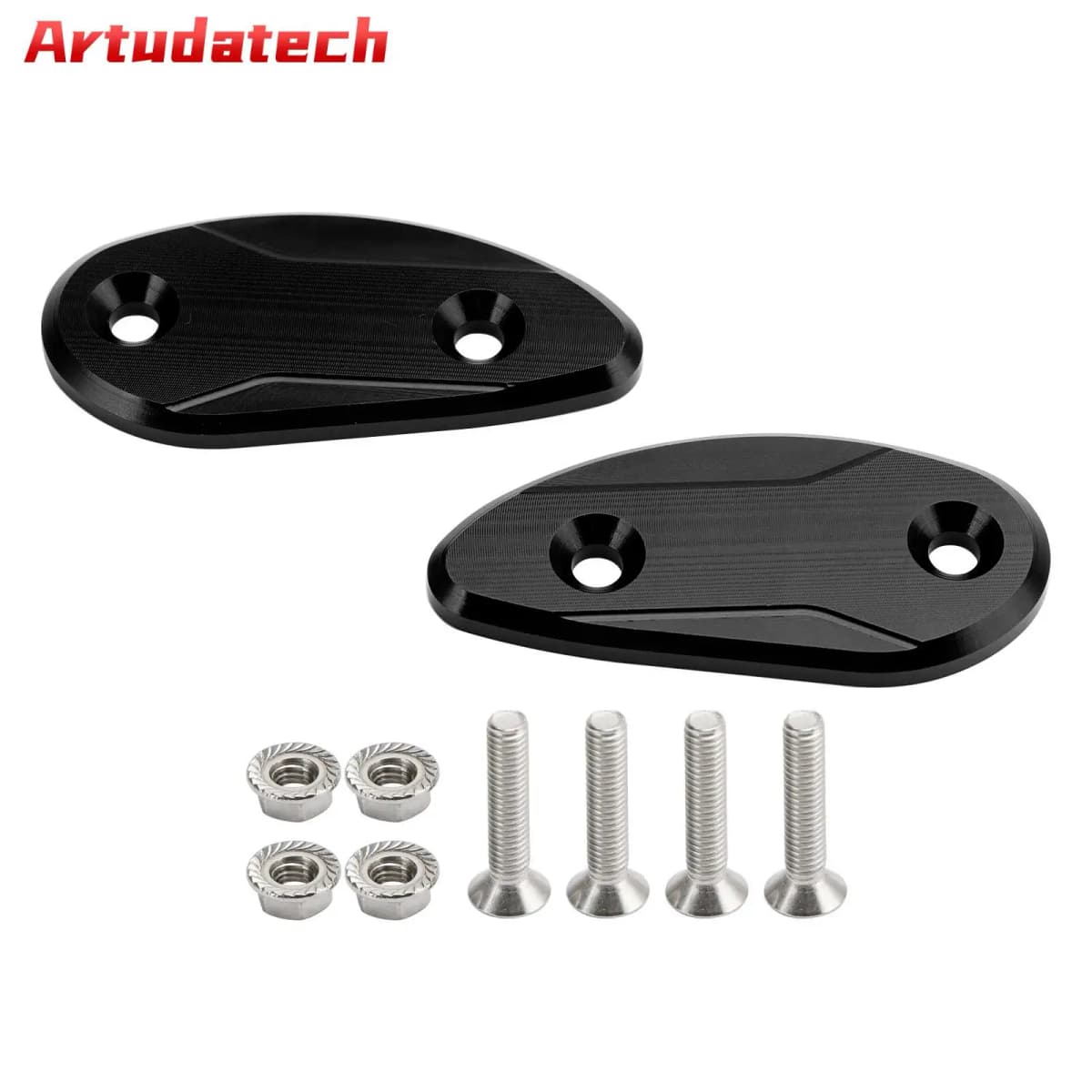 Artudatech Black mirror delete blanking block off plates fits Honda CBR1000RR CBR1000 RR CBR 1000 2008-2023