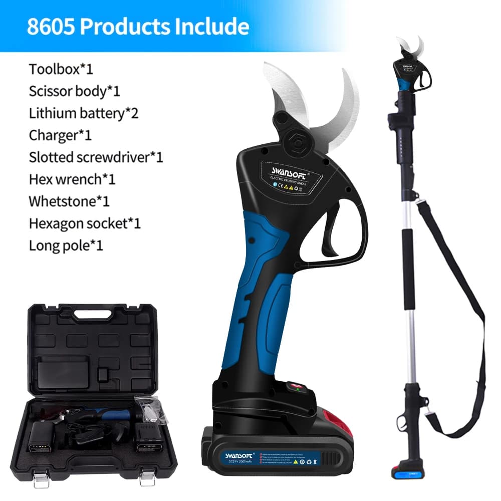 2AH 4 Gear Cordless Pruner Shear Efficient Fruit Tree Bonsai Pruning Electric Tree Branches Cutter For Makita Battery