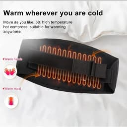 Electric Heating Belt USB Hand Warmer Hot Compress Therapy Abdominal Waist Massage Belt Menstrual Relief Pain Uterus Warming Pad