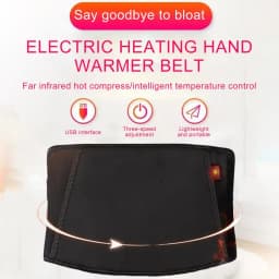 Electric Heating Belt USB Hand Warmer Hot Compress Therapy Abdominal Waist Massage Belt Menstrual Relief Pain Uterus Warming Pad