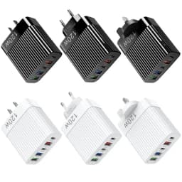 USB Fast Charger 120w Multiple Port Charger Block Fast Charging Station Hub Portable Type C Charging Outlet For Mobile Phones