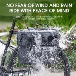 WEST BIKING Waterproof Bike Panniers Bag 36L Large Capacity Bicycle Trunk Bag Luggage Carrier MTB Rear Rack Bags For Travel