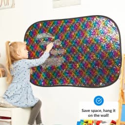Sensory Wall Sequin Flip Fabric for Kids Reversible Sequin Fabric | Sensory Wall Panel