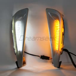 LED DRL Daytime Running Light for Toyota Prius XW50 2019-2022 Car Fog Light Dynamic Turn Signal Lamp Bezel Wires Front Driving