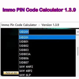 IMMO Pin Code Calculator V1.3.9 Repair equipment Diagnostic software Pin Code Calculator IMMO 1.3.9 obd2 scanner Code reader VC