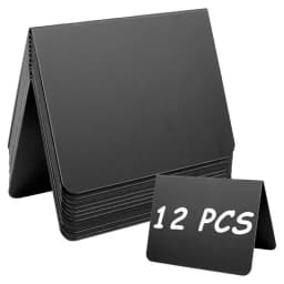 Food Display Signs 12pcs Food Message Chalkboard With 1pc White Pen Black Chalkboard For Display Food Place Name Business