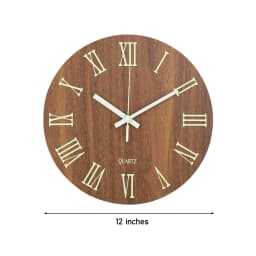 Voltsify Modern Luminous Wood Silent Wall Clock