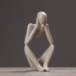 Voltsify Resin Sculpture Art Abstract Meditator Statue Tabletop Ornament
