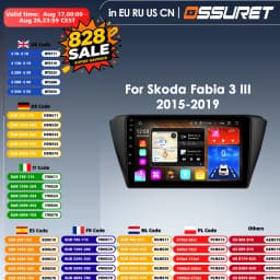 Apple Carplay Android Auto Car Multimedia Player for Skoda Fabia 3 III 2015 GPS Tracker Autoradio 360°Vehicle Camera DVR in Dash