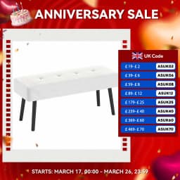 HOMCOM End of Bed Bench with Thick Padding for Entryway, Cream White