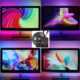 1-5M 5V WS2812B USB LED Strip light 5050 RGB Dream Color Ambient Kit for Desktop PC Screen Background lighting EU US UK Plug