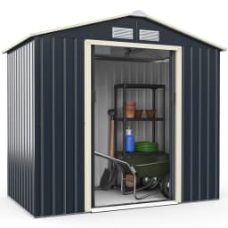 GOFLAME 7FT x 4FT Garden Storage Shed Large Utility Storage House w/Sliding Door