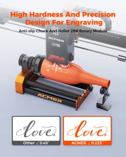 ACMER M4 Laser Engraver Rotary Module 4th Axis Rotary For Rotary Axis Clamp Diameter 4-64mm Accessories Curved Surface 3-Jaw