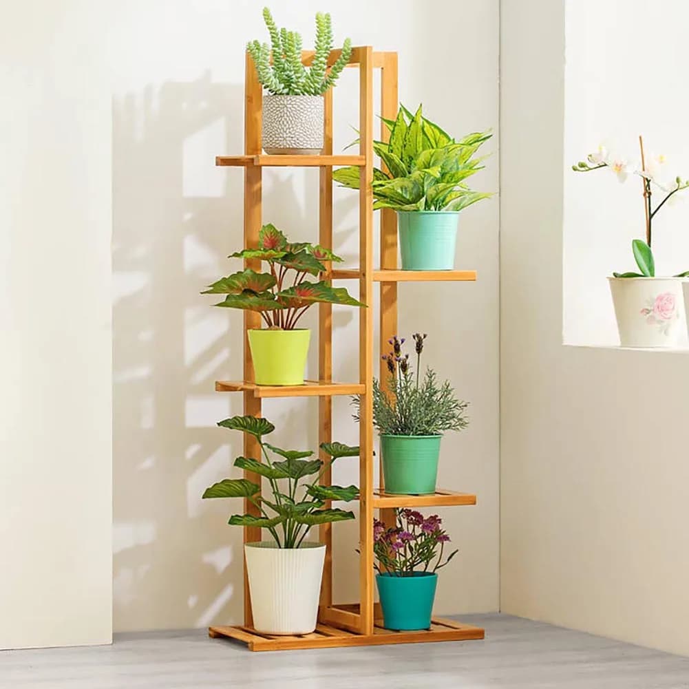 【Lifeideas】Rustic Wooden Multi-Tiered Potted Plant Stand