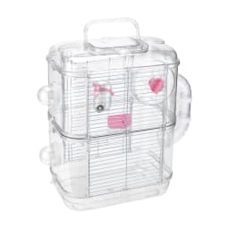 Tieker portable transparent hamster cage castle cage single and double-story villa gold wire cage small animal house