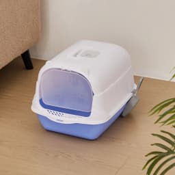 Tieker Extra Large Removable Enclosed Cat Litter Box Pet Cat Toilet Litter Box with Cat Litter Scoop Deodorant and Splash-proof
