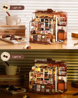 ROBOTIME 3D Wooden Dollhouse Kit Unique Gift Home Decoration Ornament DIY Challenging Miniature House Craft for Adults Teens