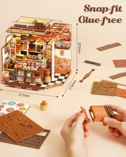 ROBOTIME 3D Wooden Dollhouse Kit Unique Gift Home Decoration Ornament DIY Challenging Miniature House Craft for Adults Teens
