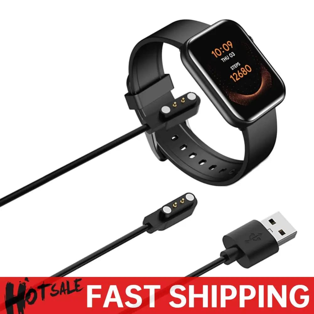 Magnetic USB Charging Cable Power Charge Wire 2-Pin Charger Adapter Power Cord for CMF Watch Pro 2/Pro 1 Smartwatch Accessories