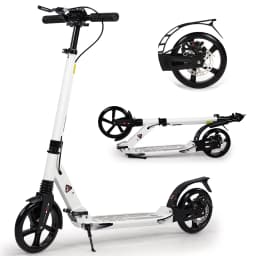 Kick Scooter for Teens & Adults, 200mm Big Wheels for Adults with Disc Brakes, Adult Scooter with Carry Strap