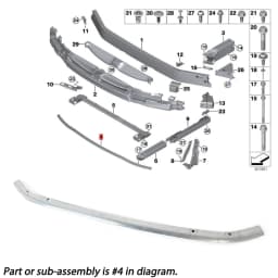 Magickit For MINI COOPER F55 F56 F57 2014 2015 2016 2017 2018 2019 2020 2021 Front Bumper Lower Carrier Mount 51117301578