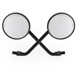 Artudatech Mirror 3" Round Universal Black For Cafe Classic Bobber Chopper Custom Tracker