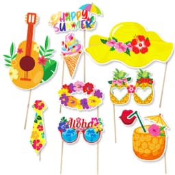 30pcs/set Hawaiian Party Decorations Photo Booth Props Pineapple Flamingo Summer Beach Pool Party Hawai Aloha Party supplies Toy